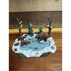 Lemax Village Getting Dinner Bears